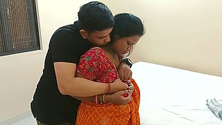 Beautiful Indian Bhabhi Romantic Fucking in Saree with Neighbors Friend