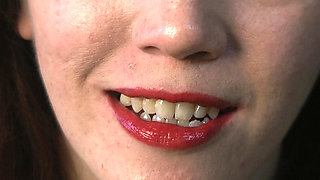 Brick Lipstick on the Couch