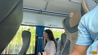 Public Dick Flash - I Pull Out Dick in Bus Full Of People And Stranger Makes Me Cum With Her Hand