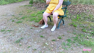 I Hope No One Saw Me Flashing My Big Tits in the Woods Homemade Ass Pussy Masturbation Mature Cheating Wife Stepmother BBW Wife