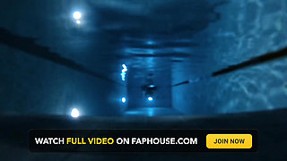 Underwater Swim at Night