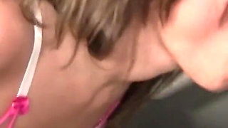 Victoria Lawson gets to blow up huge cock from the gloryhole