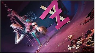 Tattooed Skinny Girl Get Suspended On Rope - Bondage Shiabri Bdsm