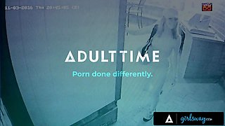 Girlsway - pervert thief gets caught and aggressive fucked by insane proprietor Angela White