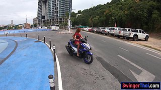 Motobike rail for Thai GIRLFRIEND and home fuckfest