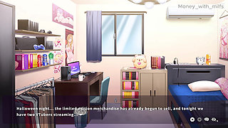 She Gives Me a Surprise with Her Tits on Halloween // Vlover Game #12 All Scenes