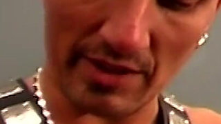 Cum Dripping Ass Spread Wide in Leather BDSM Session