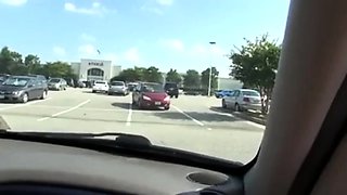 Big tit teen gives hit blowjob in car