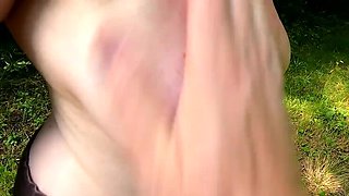 Bouncy Tits Outdoor Slapping and Public Nudity in 4K