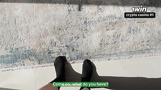 I smashed my buddy's sis while he's in next apartment