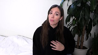Nasty brunette pornstar with big boobs