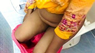 Bangladeshi Stepmother was going to toilet and she didn't Close the door,