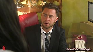 wife boss tied and anal hardcore got laid on Xmas Eve