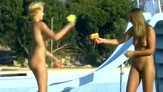 German Dykes Pussy Licking at Pool
