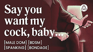 ASMR Male Voice: Dominant Boyfriend Fucks You into Submission - Bondage & Fingering - Erotic Audio Roleplay for Women