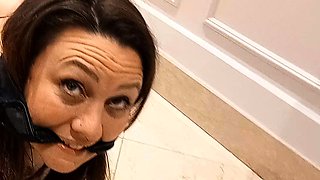 Busty brunette solo masturbation