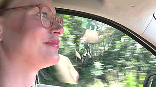 German Driving Naked Car