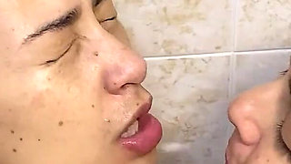 Wet Lesbian Kisses with Lots of Saliva and Spit