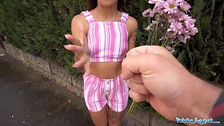 Martinez Gun takes on Cute South American babe in public & gives her a hot blowjob