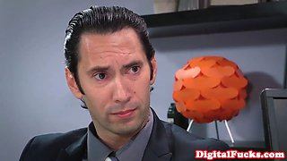 Busty teenager stunner pussyfucked at classy fest