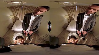 Wedding Day Threesome: Blowjob, Doggy  Cowgirl VR Porn