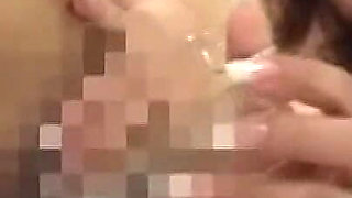 Young Brunette Asian Wife Teases Toys for Lover