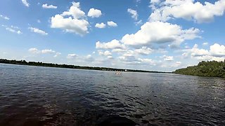 Big-Ass Blonde's Naked Walk on a Paddleboard