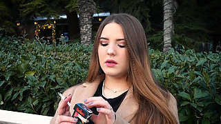 Russian Girl Spends Her Lunch Break Smoking 3 Cigs in a Row