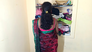 Red saree cute women