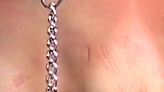 Mature Brunette MILF Bound for Nipple Clamp Play