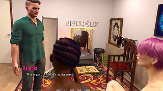 Taboo University - Tattoed Ebony College Girl Kisses Me. While Her Friend Masturbates to It