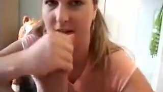 This babysitter gives a blowjob