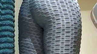 Hot girl strip after gym