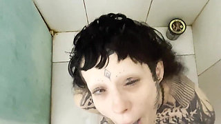 Tattooed Slut Never Stops Halfway Every Drop, Every Time, All the Piss