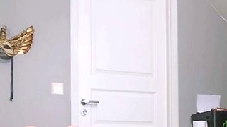 Big Boobed Blonde Masturbates With A Dildo In The Bathroom