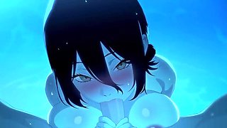 Big Booty Hentai Babe Reze Gets Doggystyle POV Blowjob