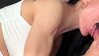 Horny Brunette MILF Gets Fucked by a Young Man!