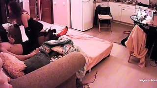 Big tit black amateur teen sucking some cock on cam
