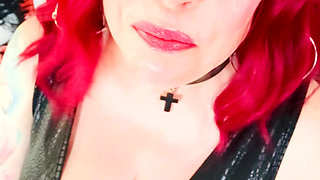English Goth Dangles & Smokes Her Cigarette - Tina Snua Smoking A Cig With Dangling, Drifts, OMI OME Snap