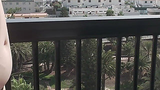 Coming Out to the Balcony in My Panties, Flashing My Tits & Being Naughty
