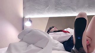 Sexy hottie Anetta Keys enjoys a solo toy masturbation