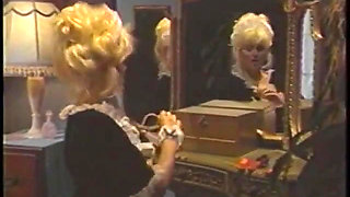 Blonde maid gets eaten out by hot chick in MFF threesome