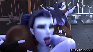 Widowmaker gets a BBC in the gym EXTENDED