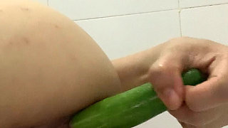 Cucumber in My Pussy Again..snack Again???