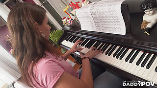 Brunette Maya Rue Spreads Her Legs to Welcome a Stud