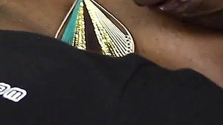 Young ebony slut gets a face full of cum