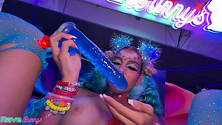 Lilith Grace Rides Brian Omally's Cock With Glow Sticks Packed Inside!
