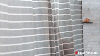 Jane Wilde and Paige Owens make love in the bathroom