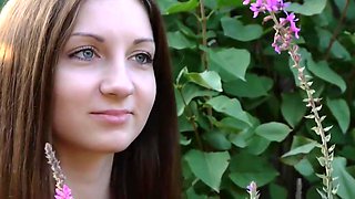 Cute junior russian college girl melissa nude in the garden