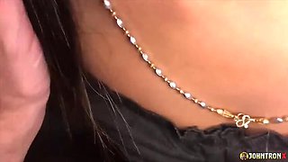 Gorgeous Young Thai Amateur Babe Fucks Older Guy in Public POV